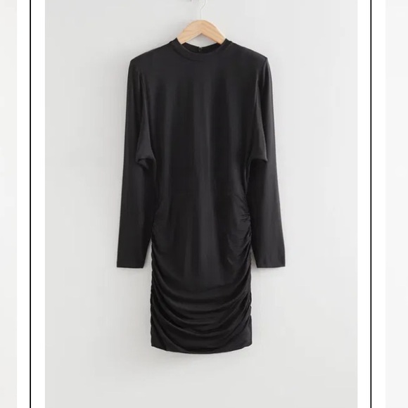 & Other Stories Ruched Mini Dress - Picture 3 of 11